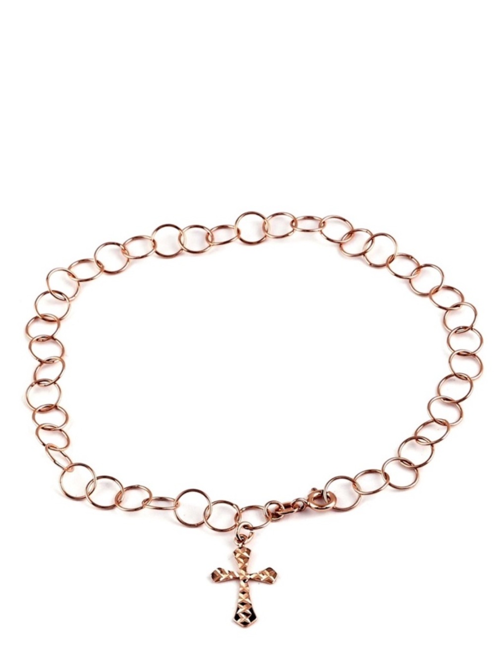 Link Bracelet With Cross Charm